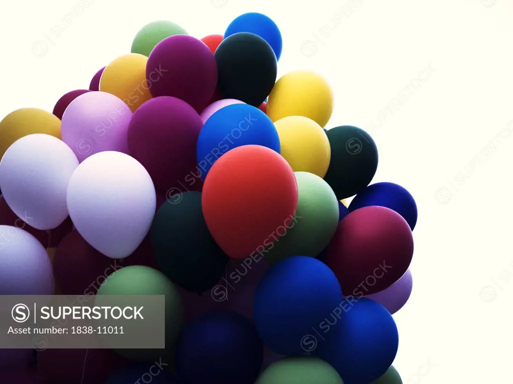 Bunch of Colorful Helium Balloons