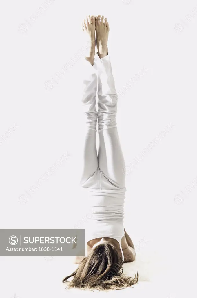 Woman Doing Yoga, Shoulderstand