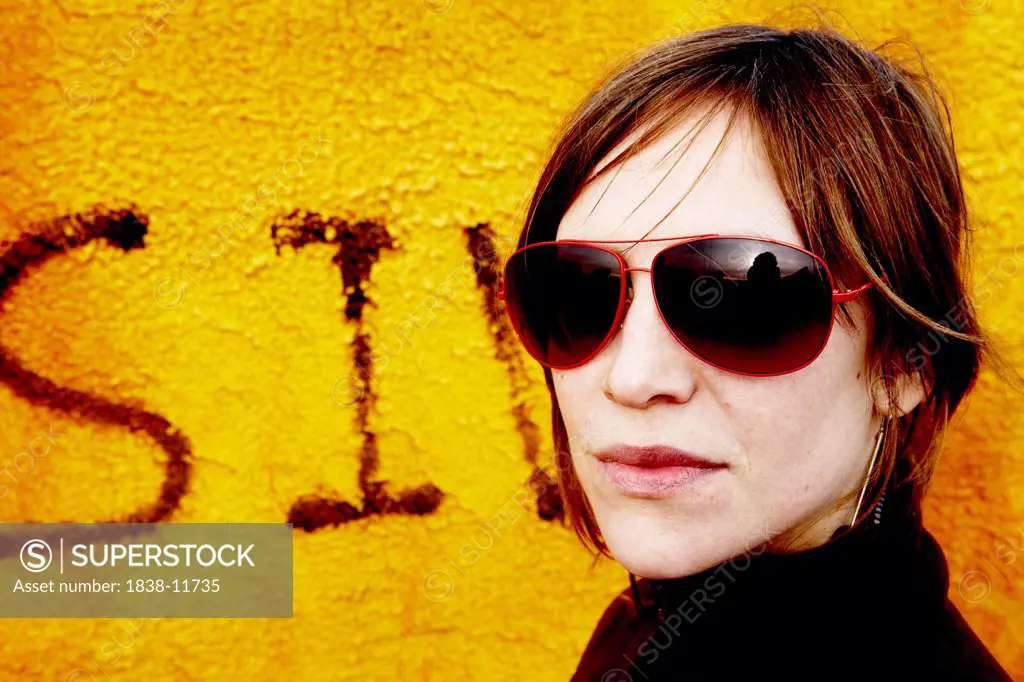 Young Woman Wearing Sunglasses, Portrait