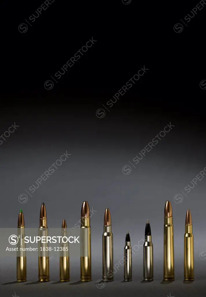 Row of Rifle Bullets