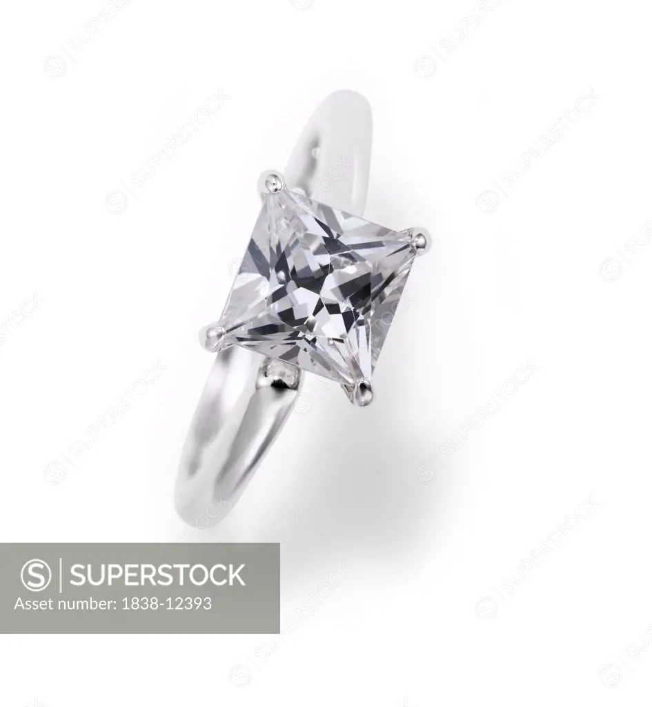 Square Cut Diamond Engagement Ring