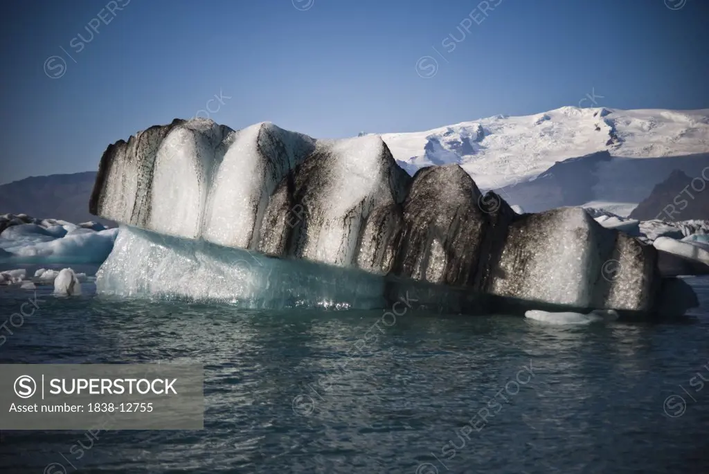 Denture-Shaped Iceberg in Jokulsarlon Glacial Lake, Iceland