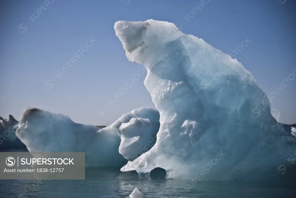Large, Jagged Icebergs, Jokulsarlon Glacial Lake, Iceland