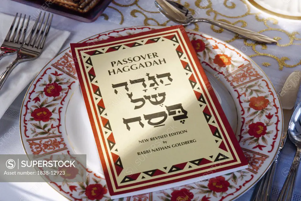 Passover Haggadah on Table Setting