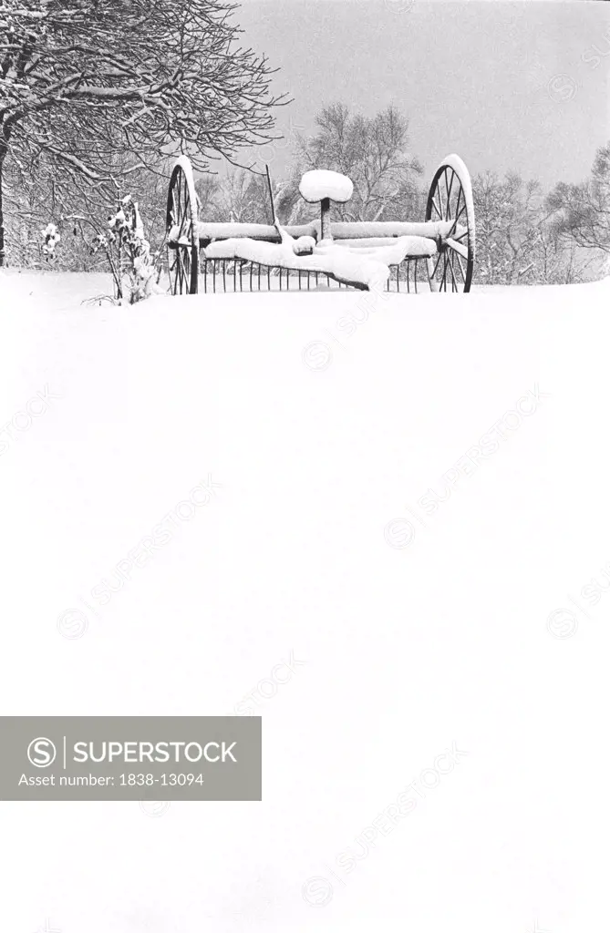 Snow-Covered Haywagon