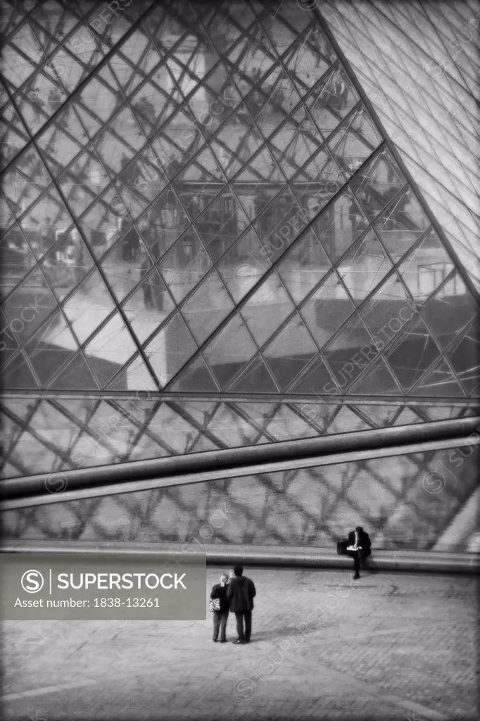 People Visiting Louvre Museum, Paris, France