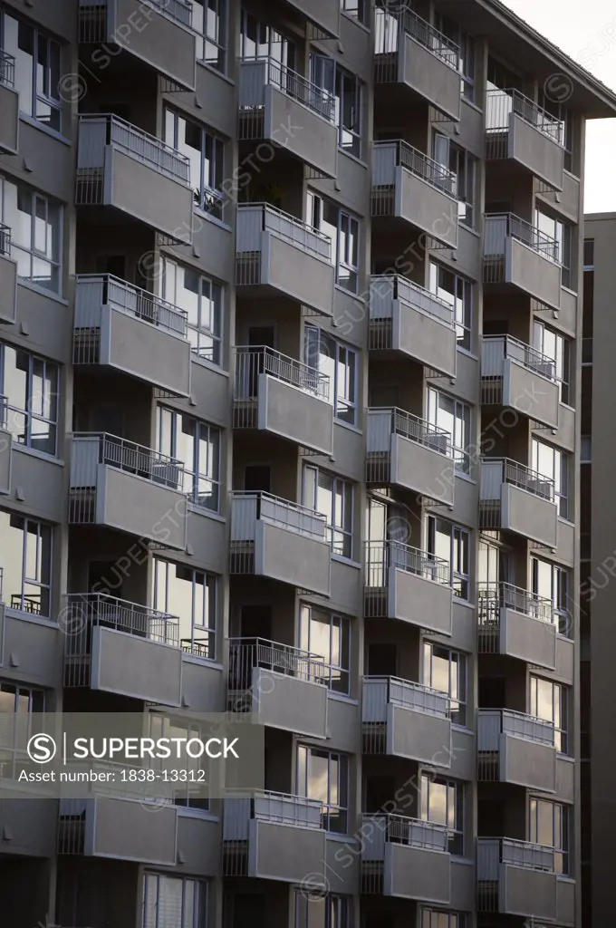 Apartment Building With Balconies, Cape Town, South Africa