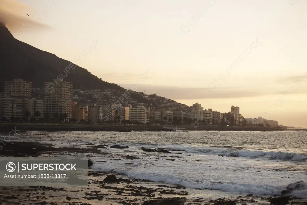 Apartment Buildings Along Beachfront, Cape Town, South Africa