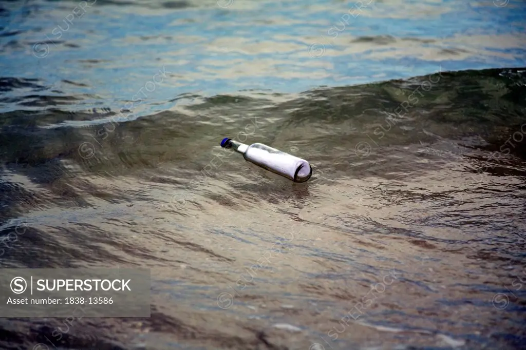 Message in Bottle at Sea