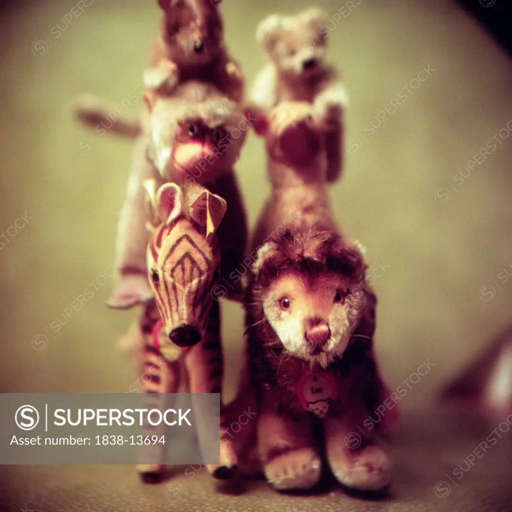 Stack of Miniature Stuffed Animals