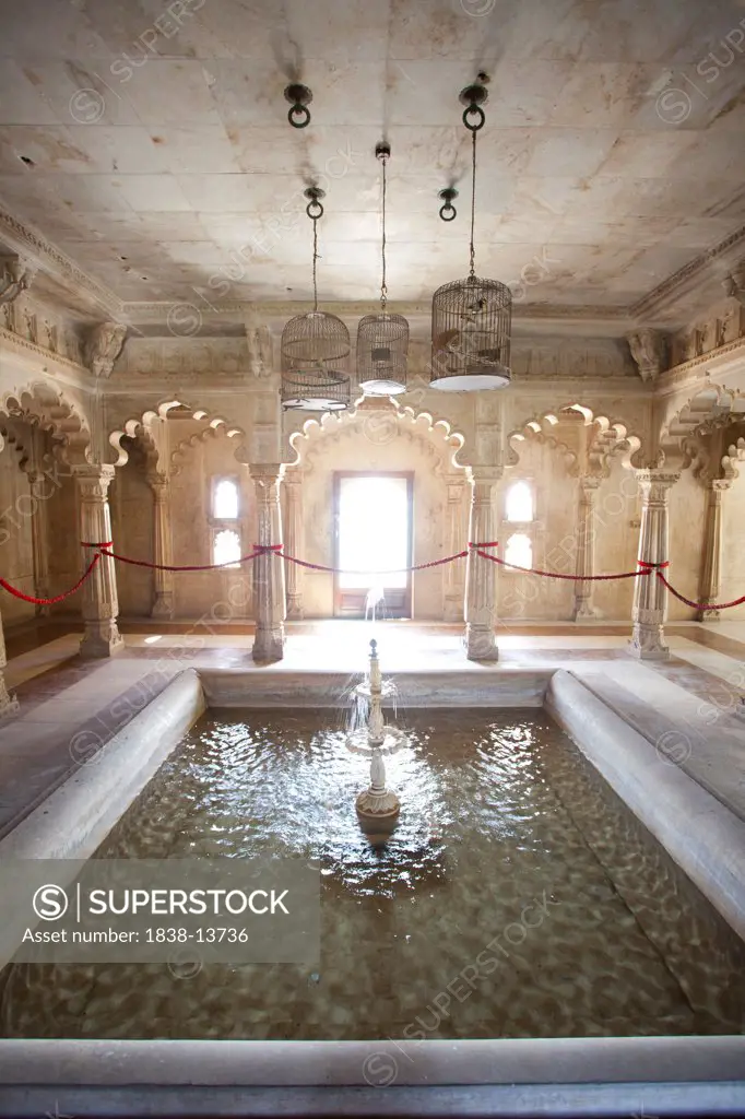 Indoor Fountain, City Palace,  Udaipur, India