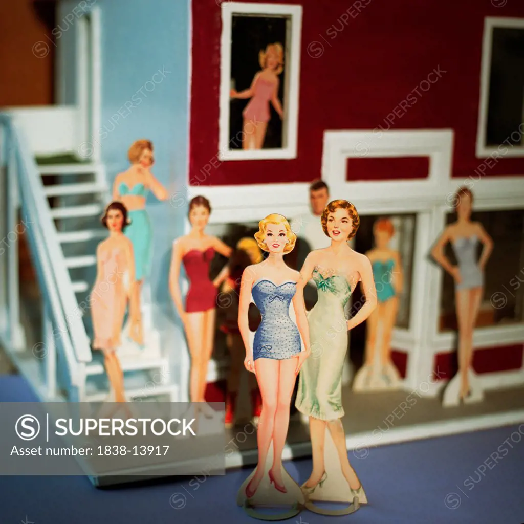Female Paper Dolls in Lingerie