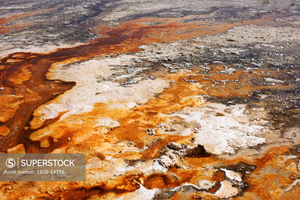 Rust-Colored Rocky landscape,Yellowstone National Park, USA