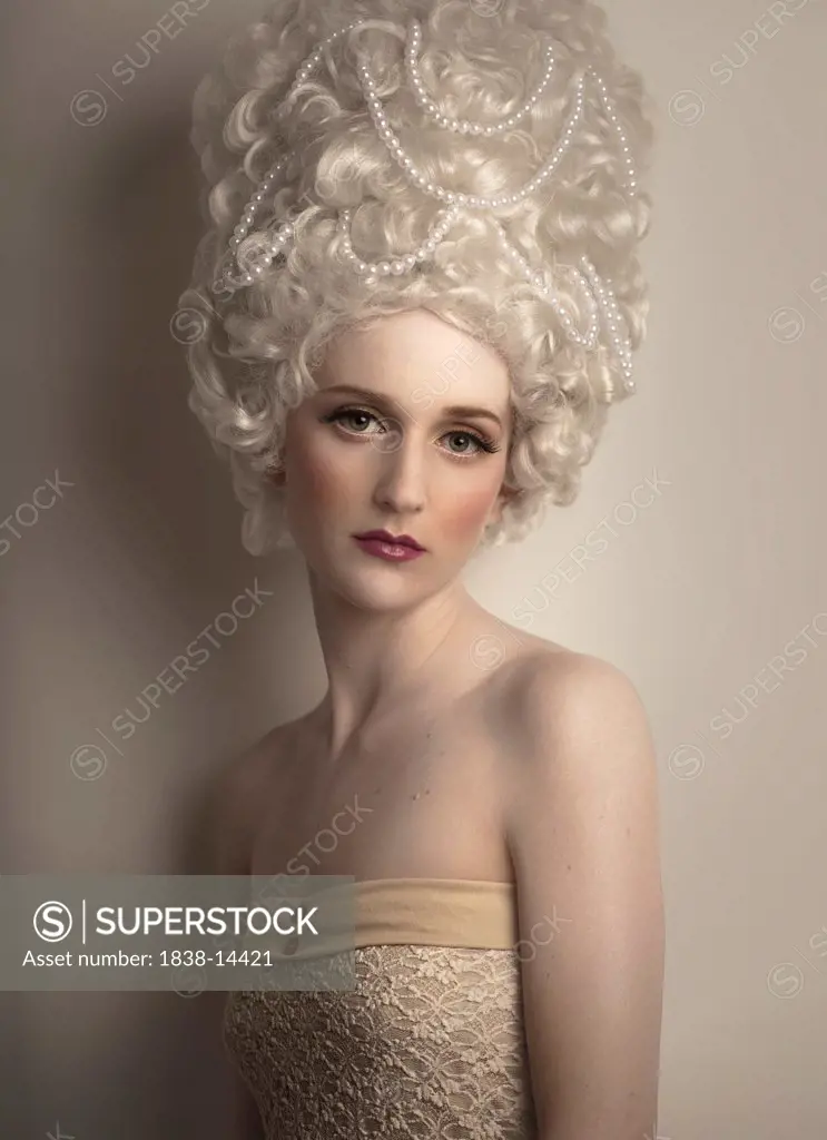 Woman in White Wig
