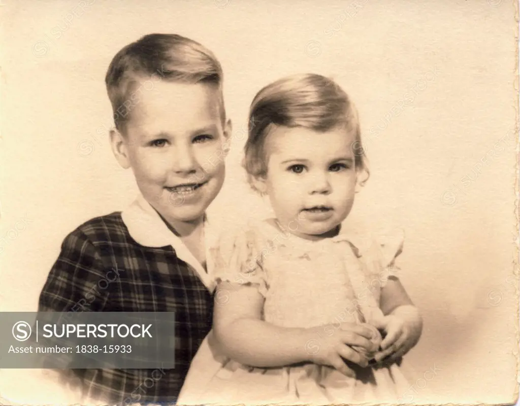 Young Boy and Girl, Portrait, Circa Early 1960's