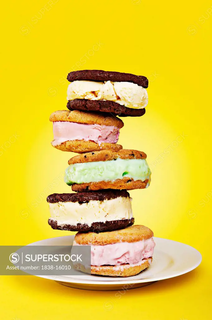 Stacked Ice Cream Sandwiches
