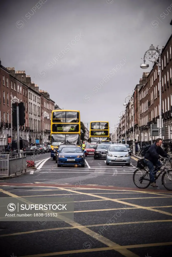 Cars and Buses on Street Under Gray Sky, Dublin, Ireland