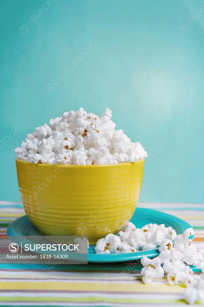 Popcorn in Yellow Bowl