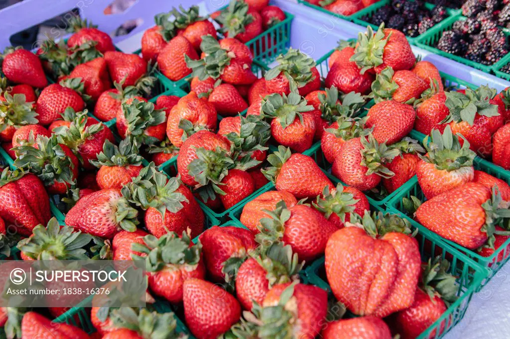Fresh Strawberries at Market