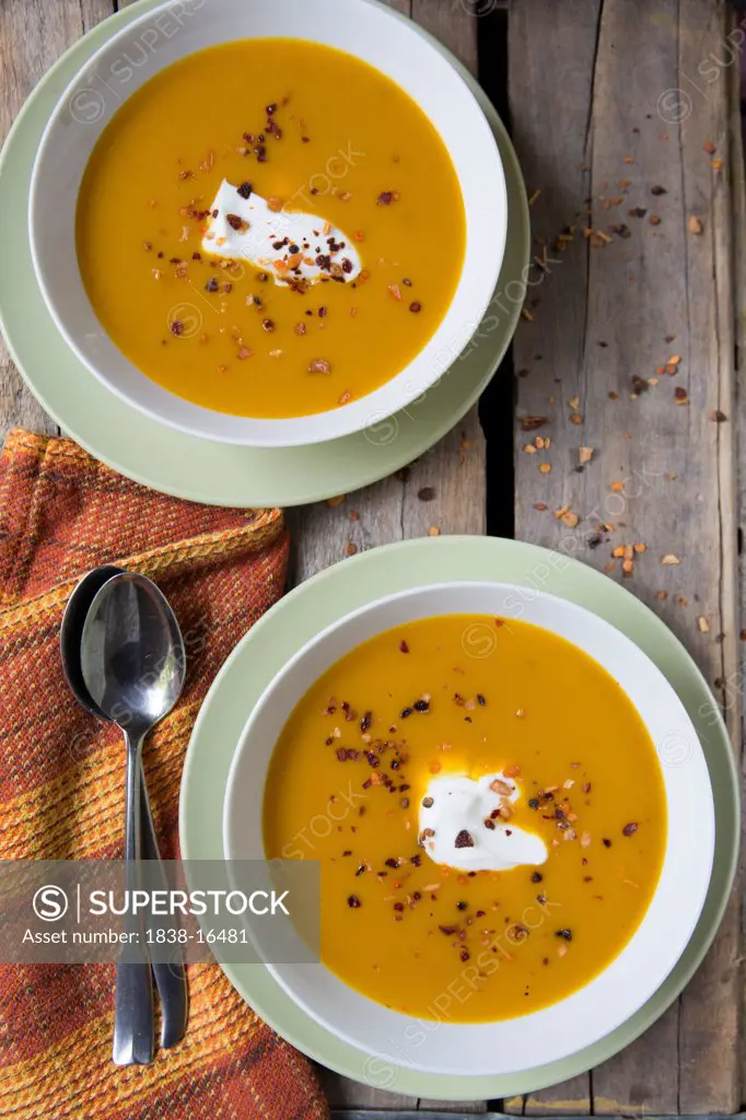 Pumpkin Soup with Sour Cream