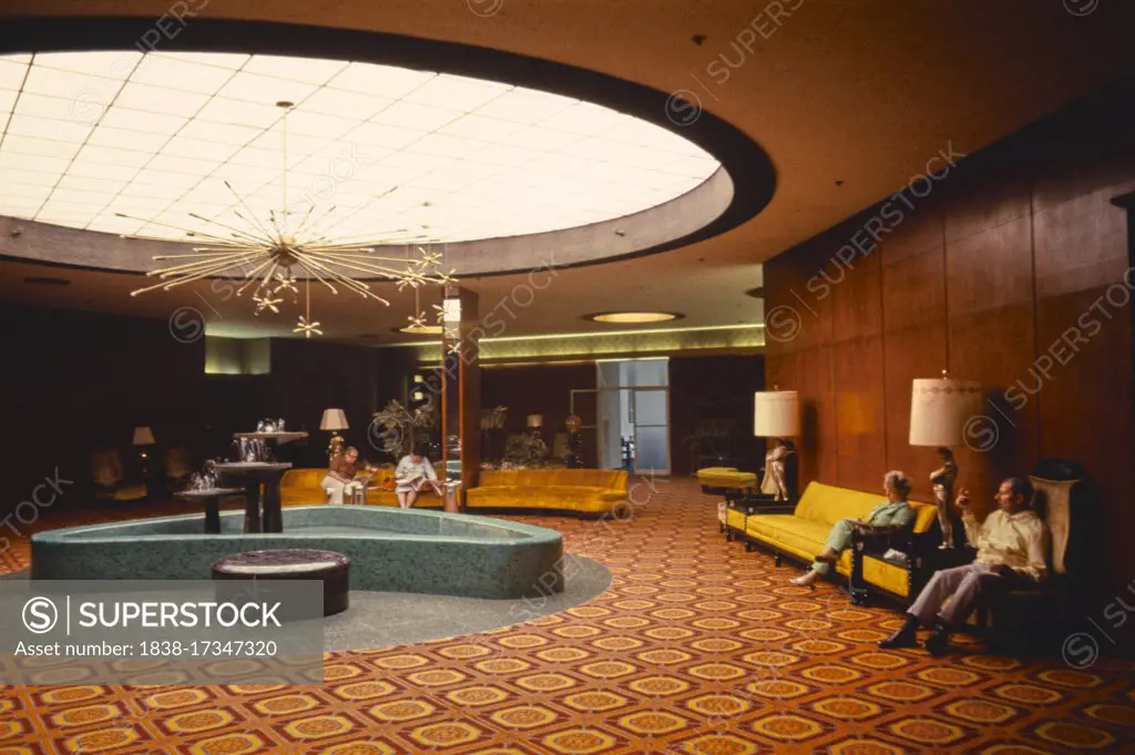 Lobby, Nevele Hotel and Resort, Ellenville, New York, USA, John Margolies Roadside America Photograph Archive, 1977