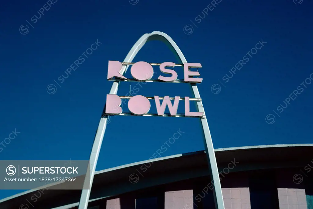 Rose Bowl Sign, Tulsa, Oklahoma, USA, John Margolies Roadside America Photograph Archive