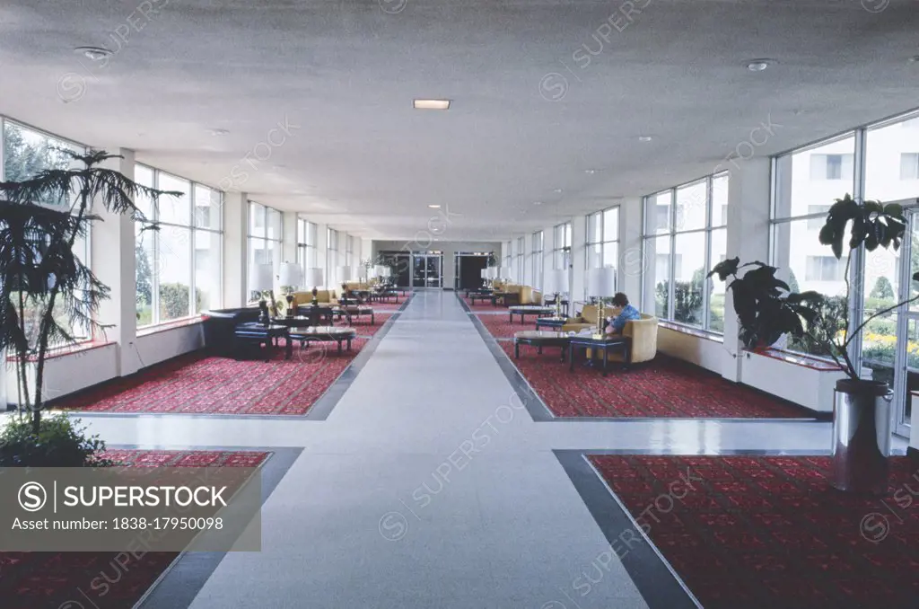 Concord Hotel Lobby, Kiamesha Lake, New York, USA, John Margolies Roadside America Photograph Archive, 1977