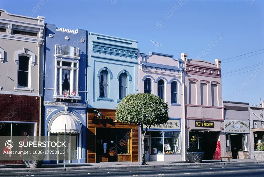 Main Street Stores, Red Bluff, California, USA, John Margolies Roadside America Photograph Archive, 1987