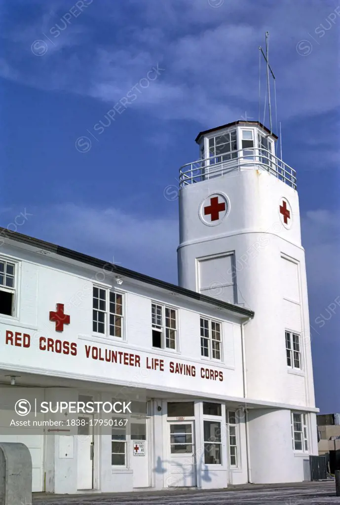 Red Cross Volunteer Life Saving Corps, Jacksonville Beach, Florida, USA, John Margolies Roadside America Photograph Archive, 1990