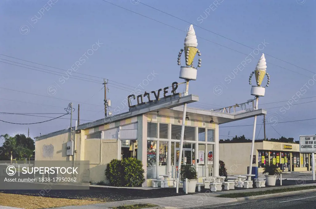 Carvel Ice Cream Stand, West Palm Beach, Florida, USA, John Margolies Roadside America Photograph Archive, 1990