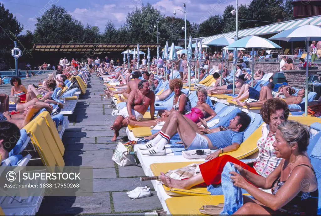 Pool Area, Grossinger's Resort, Liberty, New York, John Margolies Roadside America Photograph Archive, 1977
