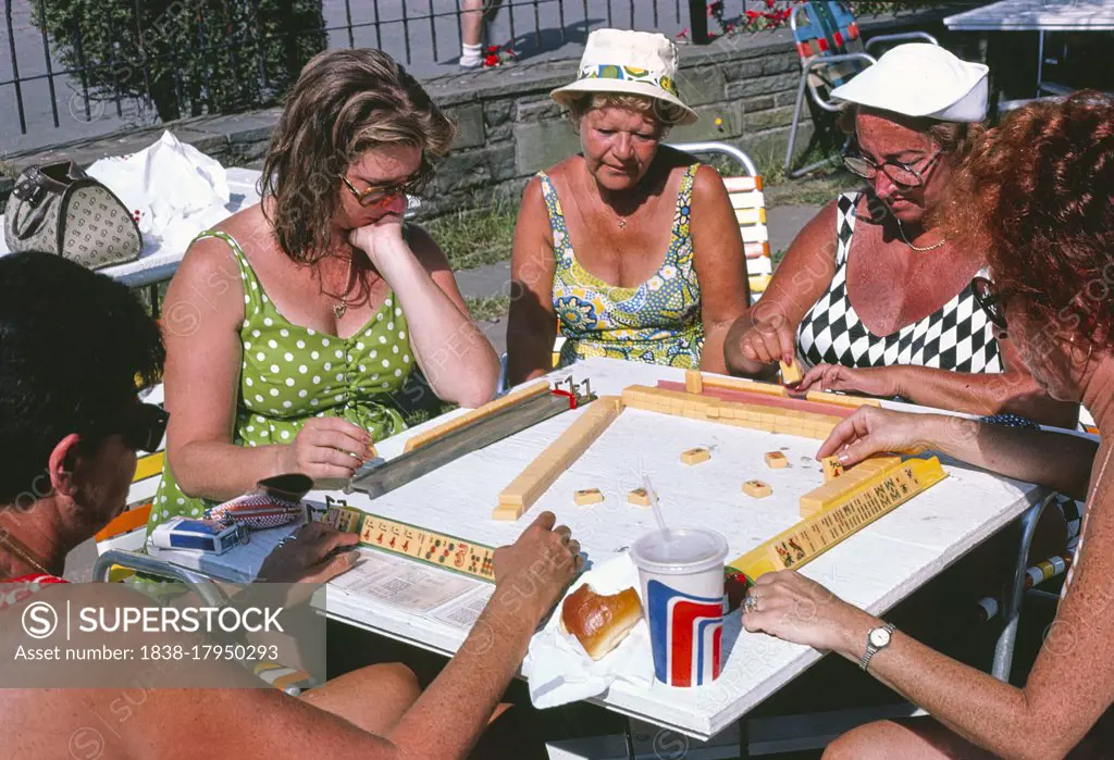 Mahjong, Hotel Brickman, South Fallsburg, New York, USA, John Margolies Roadside America Photograph Archive,