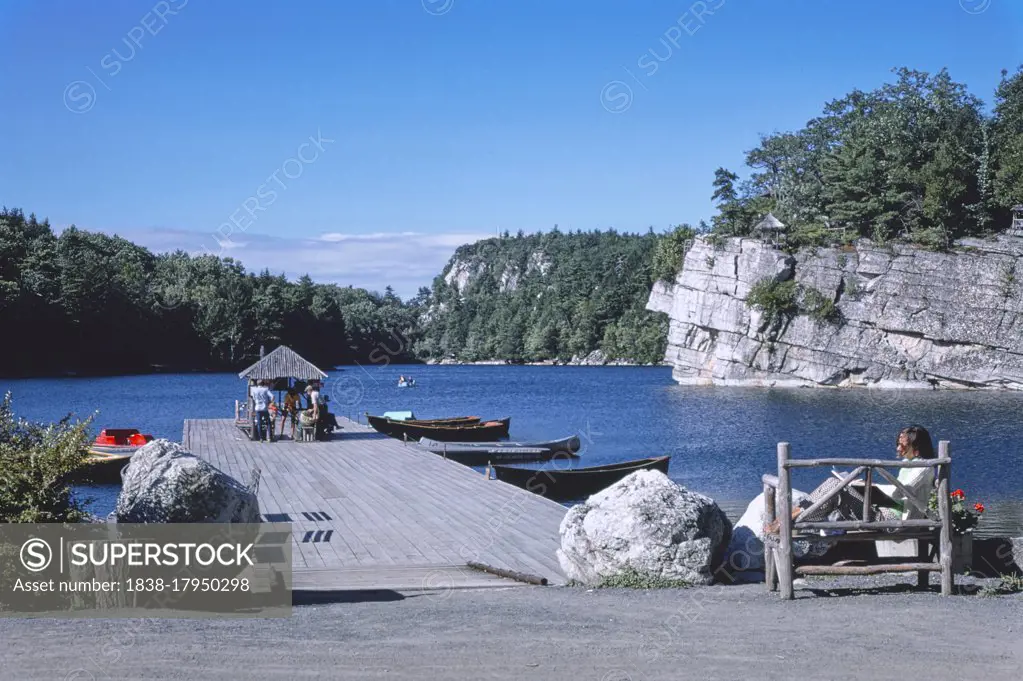 Boat Dock, Mohonk Mountain House, New Paltz, New York, USA, John Margolies Roadside America Photograph Archive, 1978