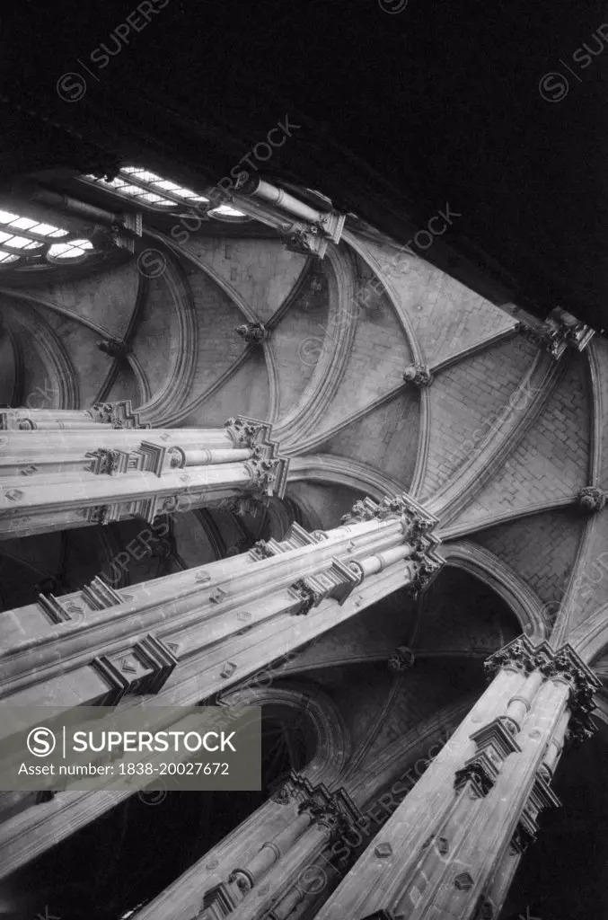 Vaulted Ceiling, Church, Low Angle View, Paris, France