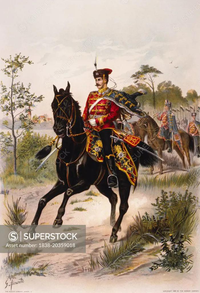 Hussar Bodyguard Regiment, Chromolithograph, 1899
