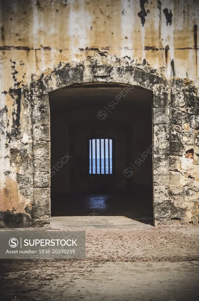 Dark Empty Chamber within El Morro, San Juan, Puerto Rico