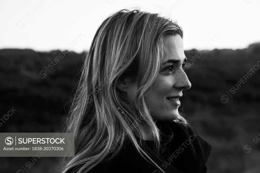 Profile of Smiling Woman