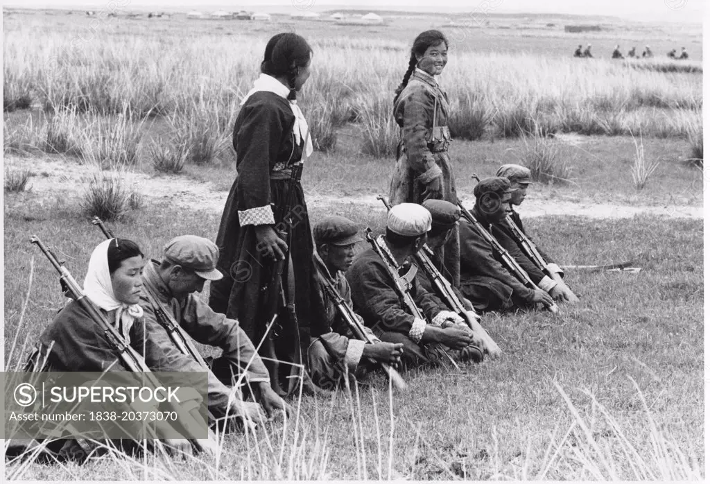 Militia Team in Shilingala Inner Mongolia, Film Still, from the Documentary Film "Report from China", 1973