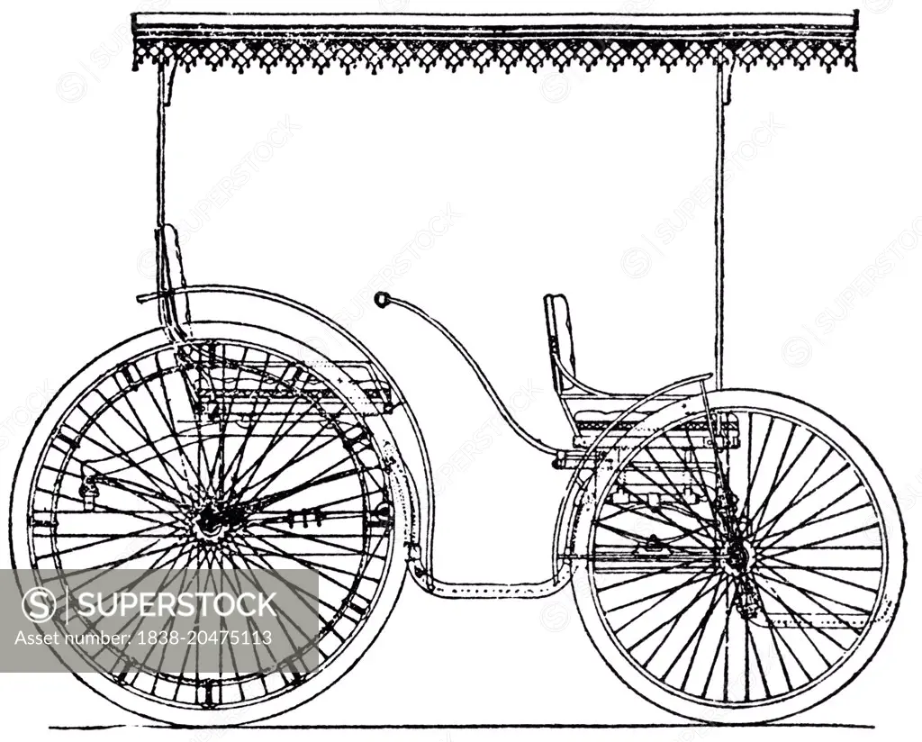 Electric Carriage, R.J. Arnold, Chicago. Illinois, USA, Illustration, circa 1895