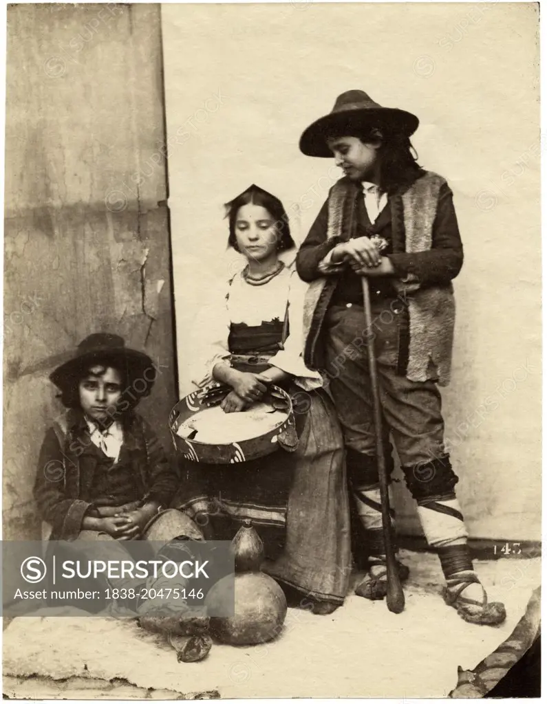 Three Italian Children, circa 1870