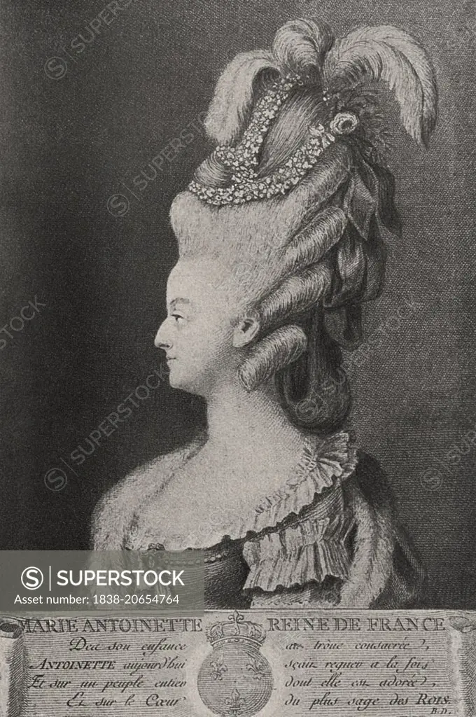 Marie Antoinette, Queen of France, (1755-93), Louis XVI, Book Illustration from Cagliostro, The Splendour and Misery of A Master of Magic”, Chapman and Hall LTD, W.R.H. Trowbridge, 1910