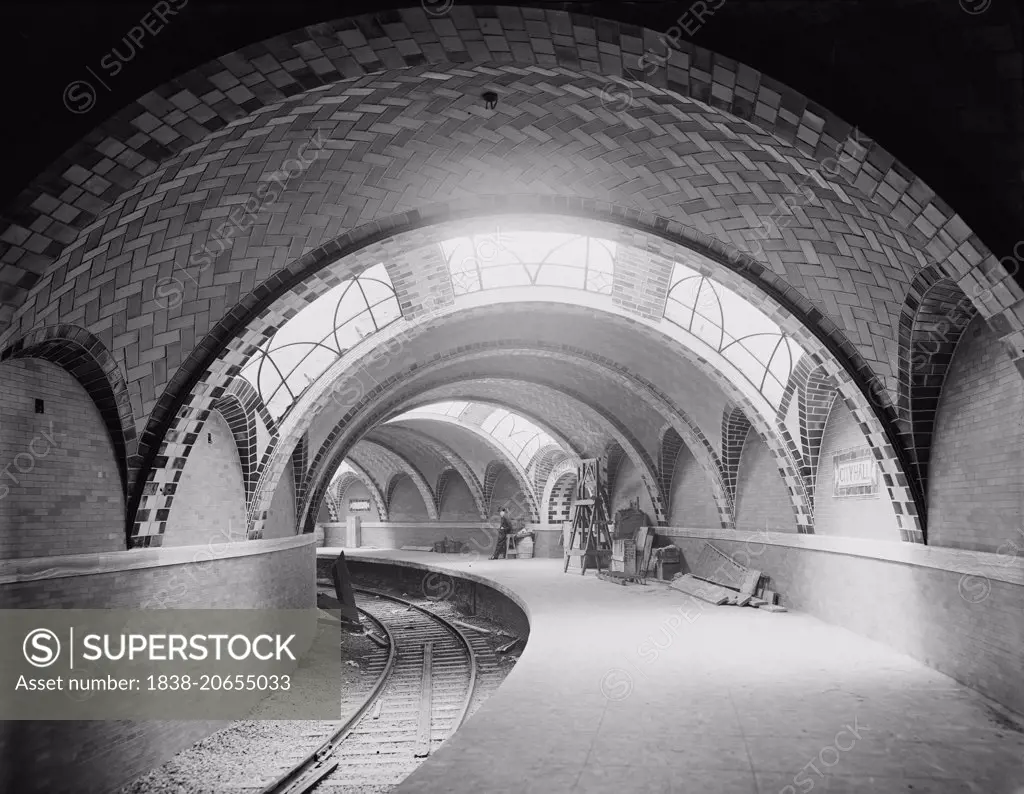 City Hall Subway Station, New York City, USA, circa 1904