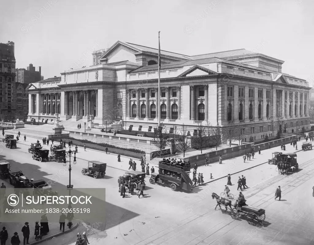 Public Library Building, New York City, USA, circa 1915