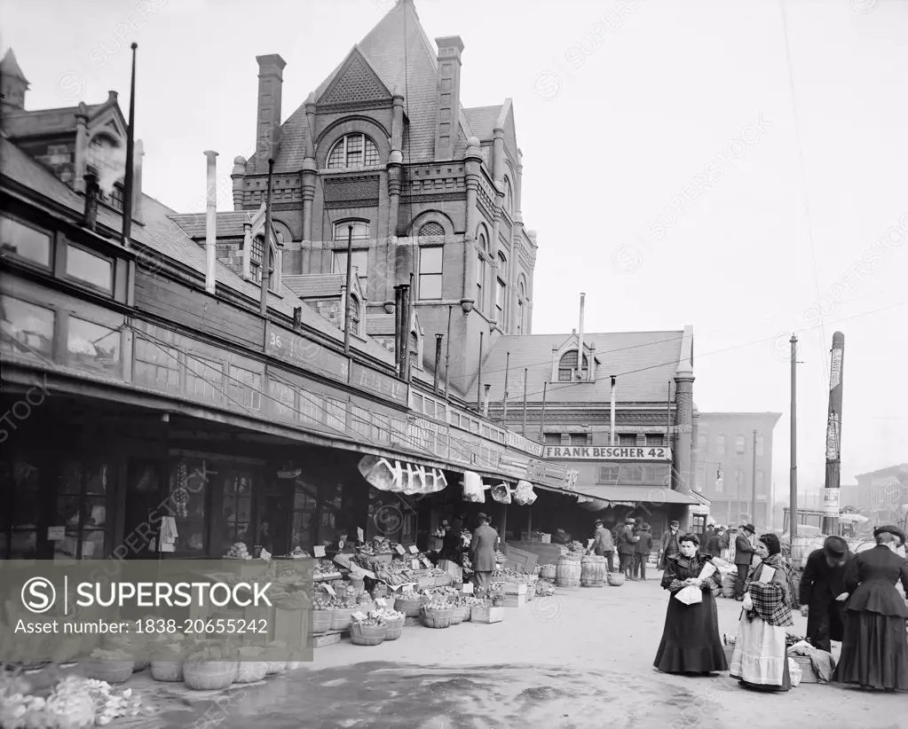 City Market, Kansas City, Missouri, USA, circa 1906