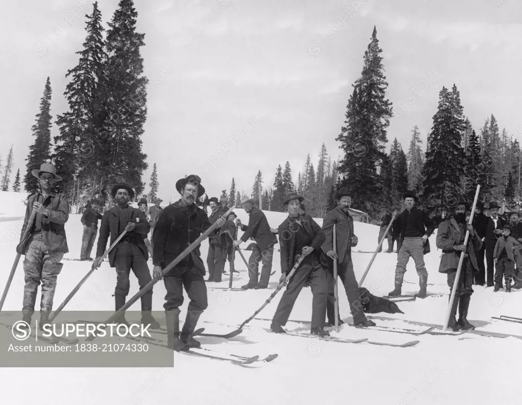 Group of Skiers, USA, circa 1915