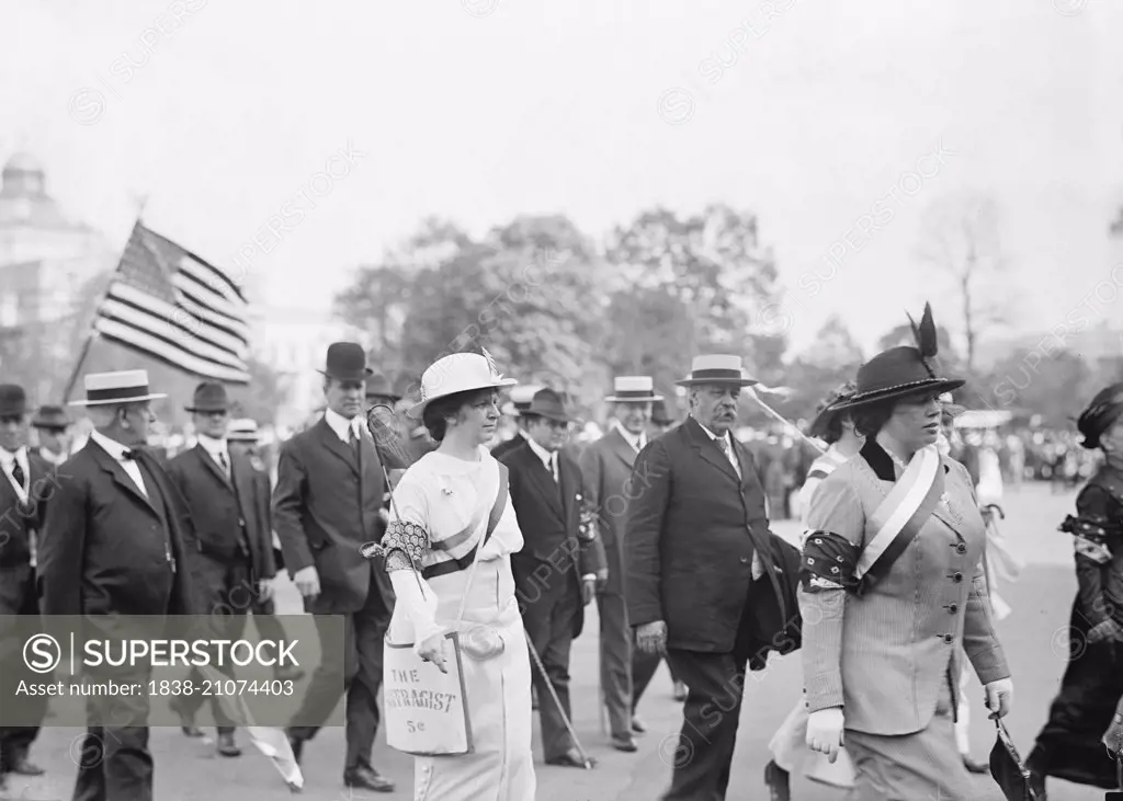 Woman Suffrage Parade, Close-Up, Washington DC, USA, circa 1914