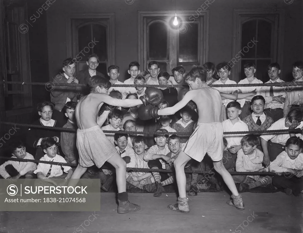 Two Boys Boxing, USA, circa 1931