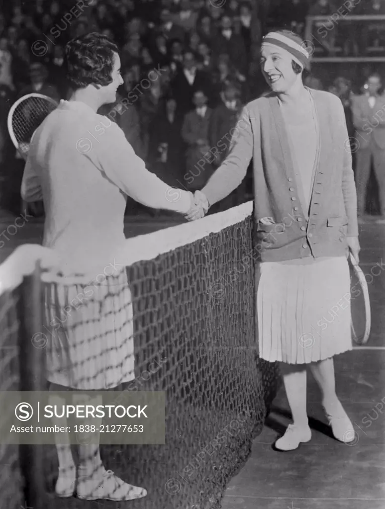 Tennis Players Mary Browne and Suzanne Lenglen, 1926