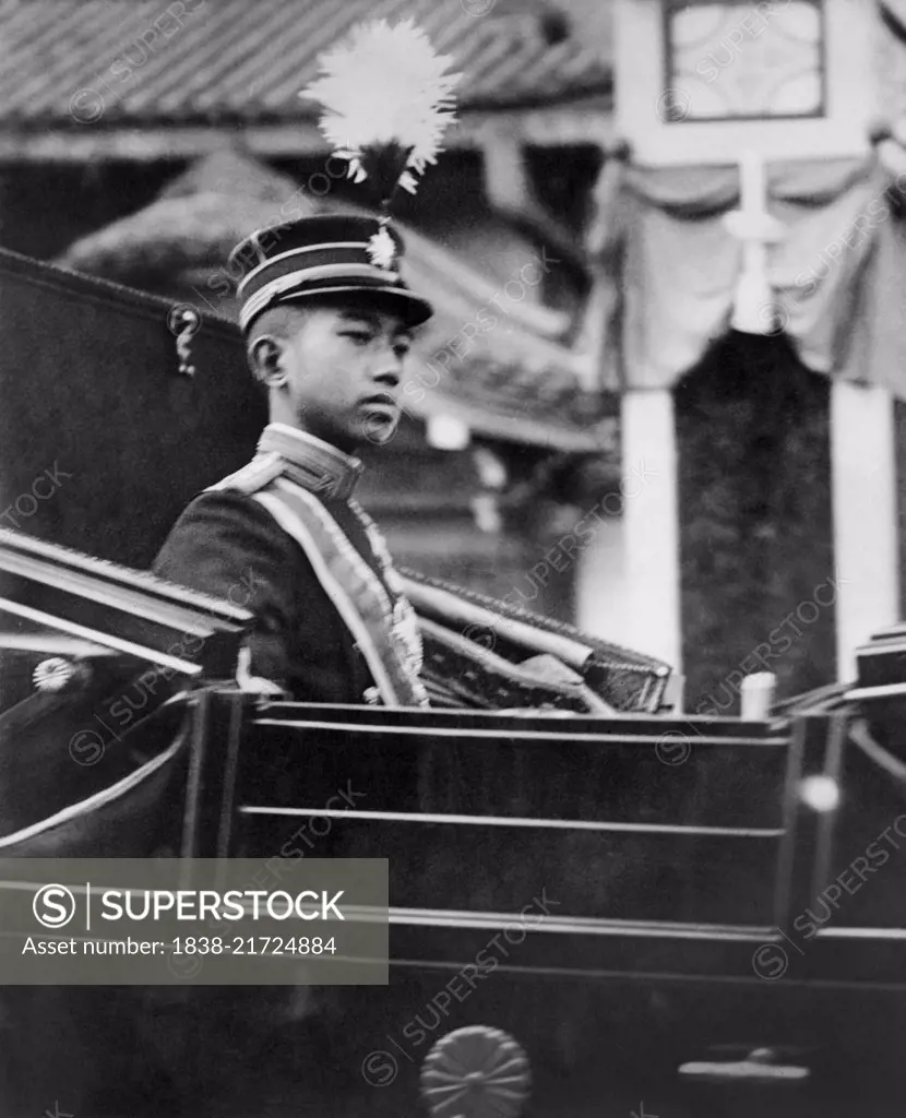Hirohito, future Emperor of Japan, Portrait Seated in Car, 1918 