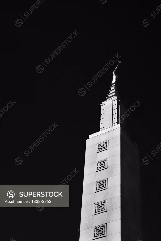 Mormon Church Tower & Statue